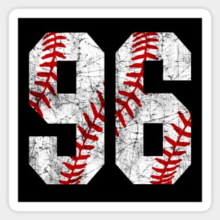 Vintage #96 Baseball Laces Baseball Mom Jersey Love Baseball Sticker